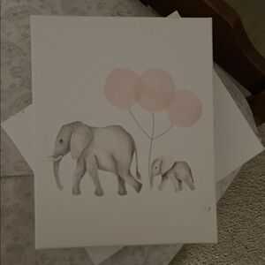 Elephant and Balloons Kids Birthday Card